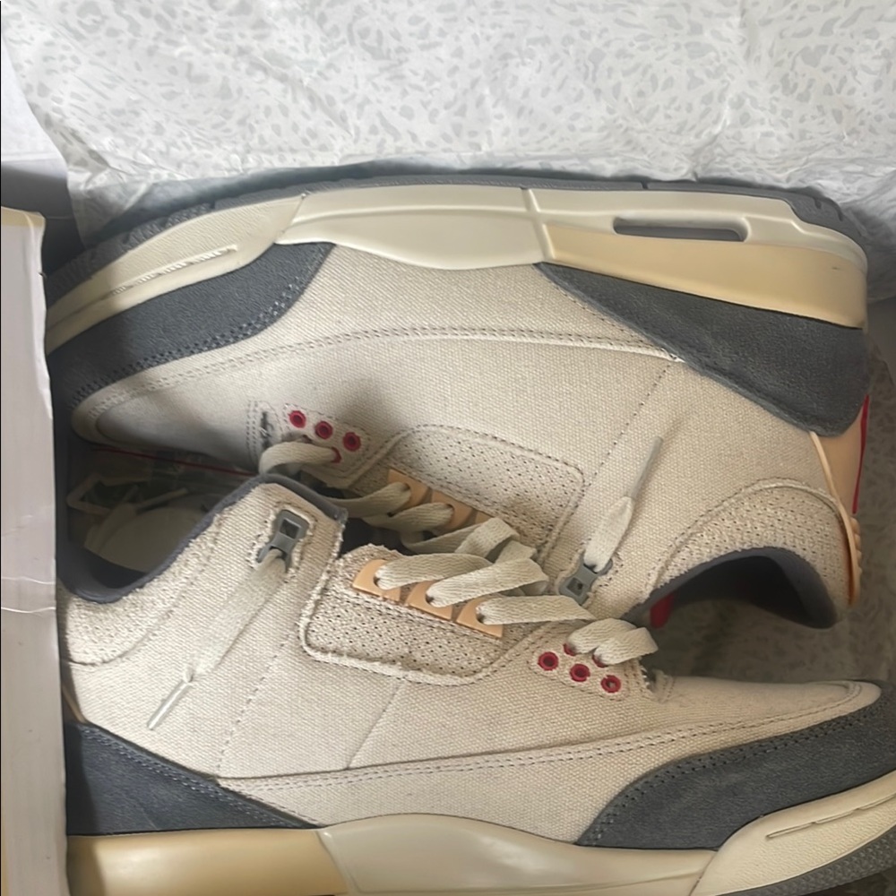 Men's Canvas Sneakers - Cream and Gray